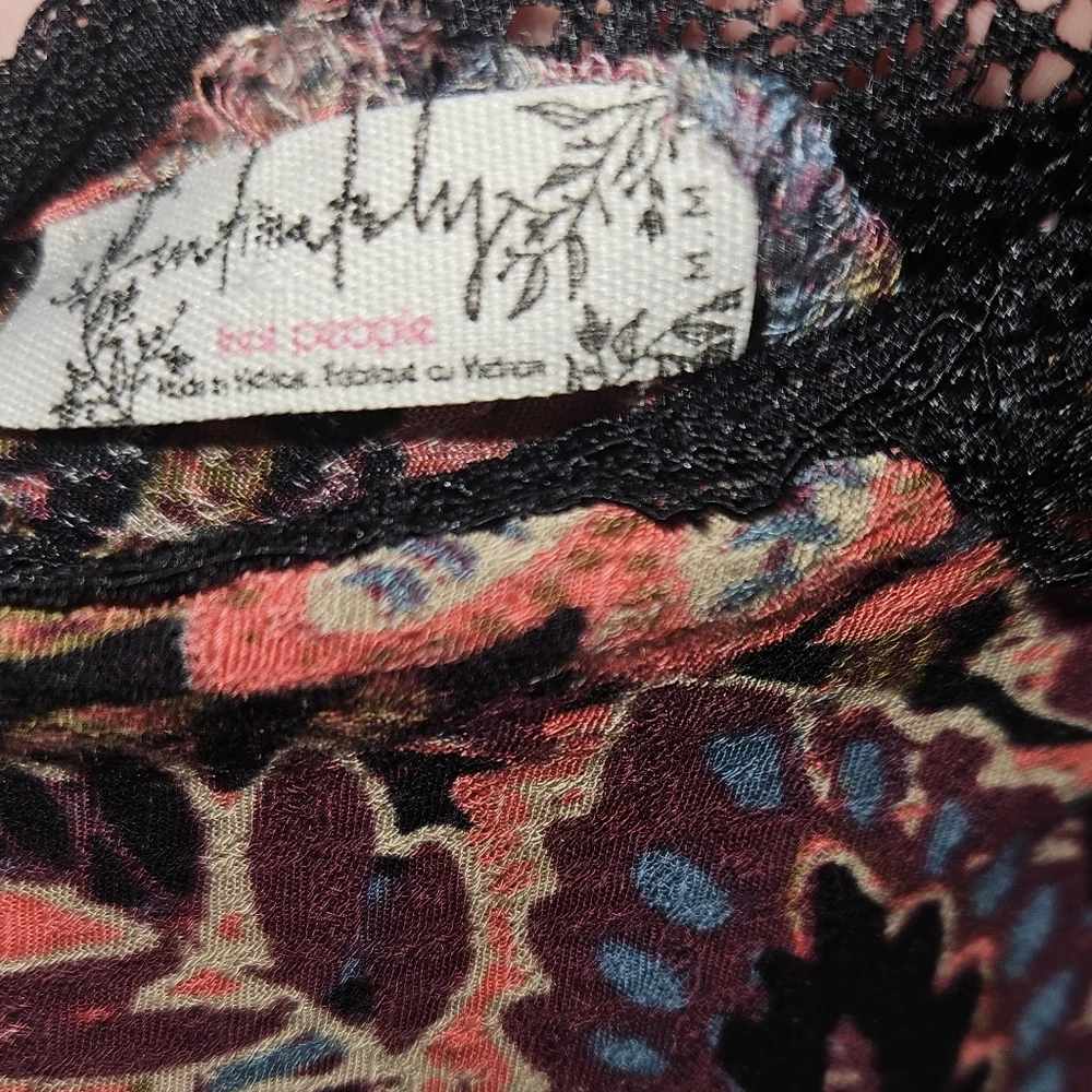 Intimately Free People Dress Womens Size Medium Marsha Lace Printed Fairygoth - Picture 11 of 12